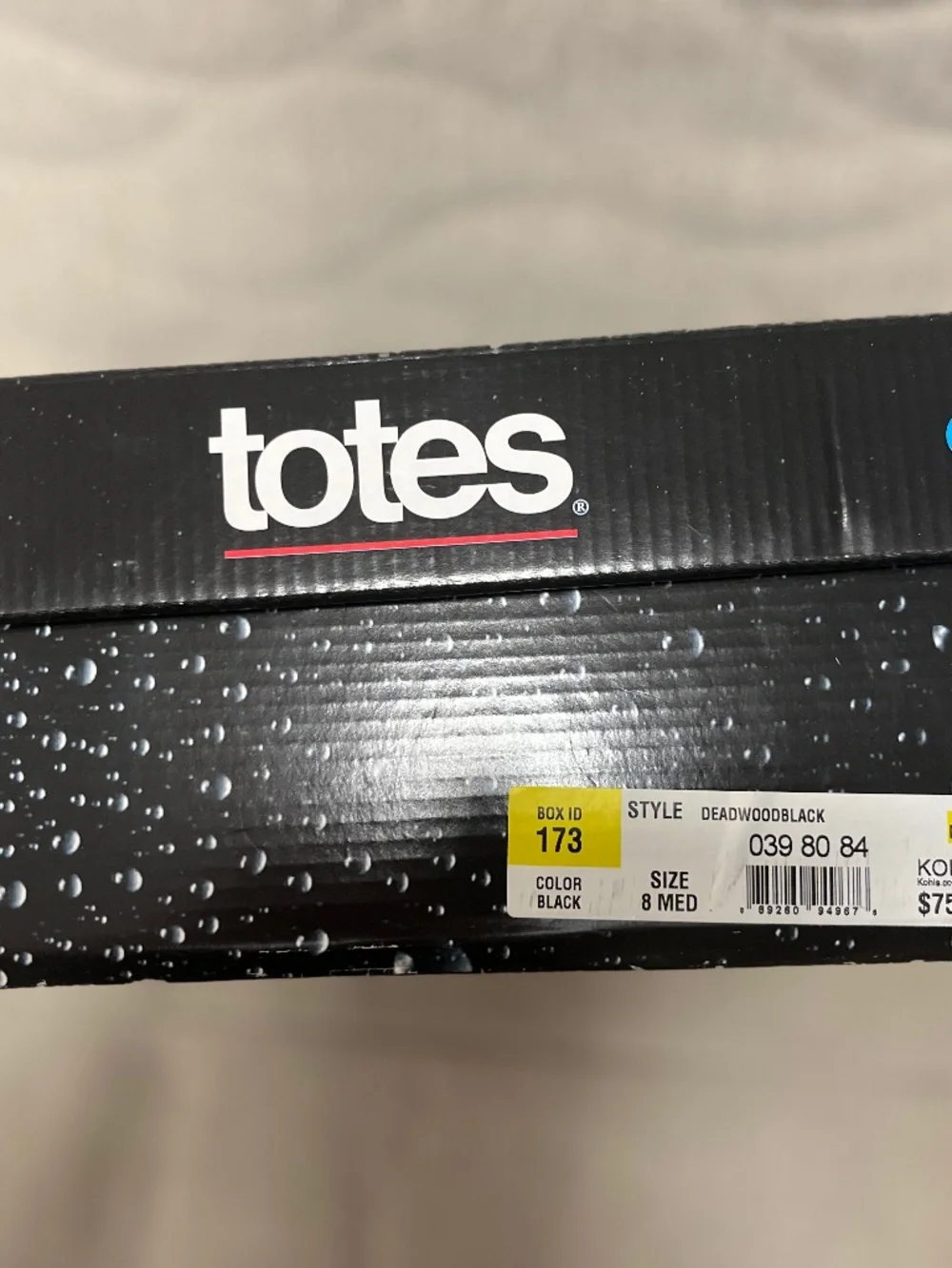 totes black waterproof